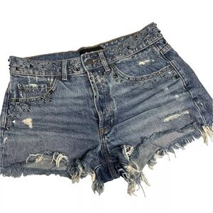 The Kooples Studded Cut Off Jean Shorts 2